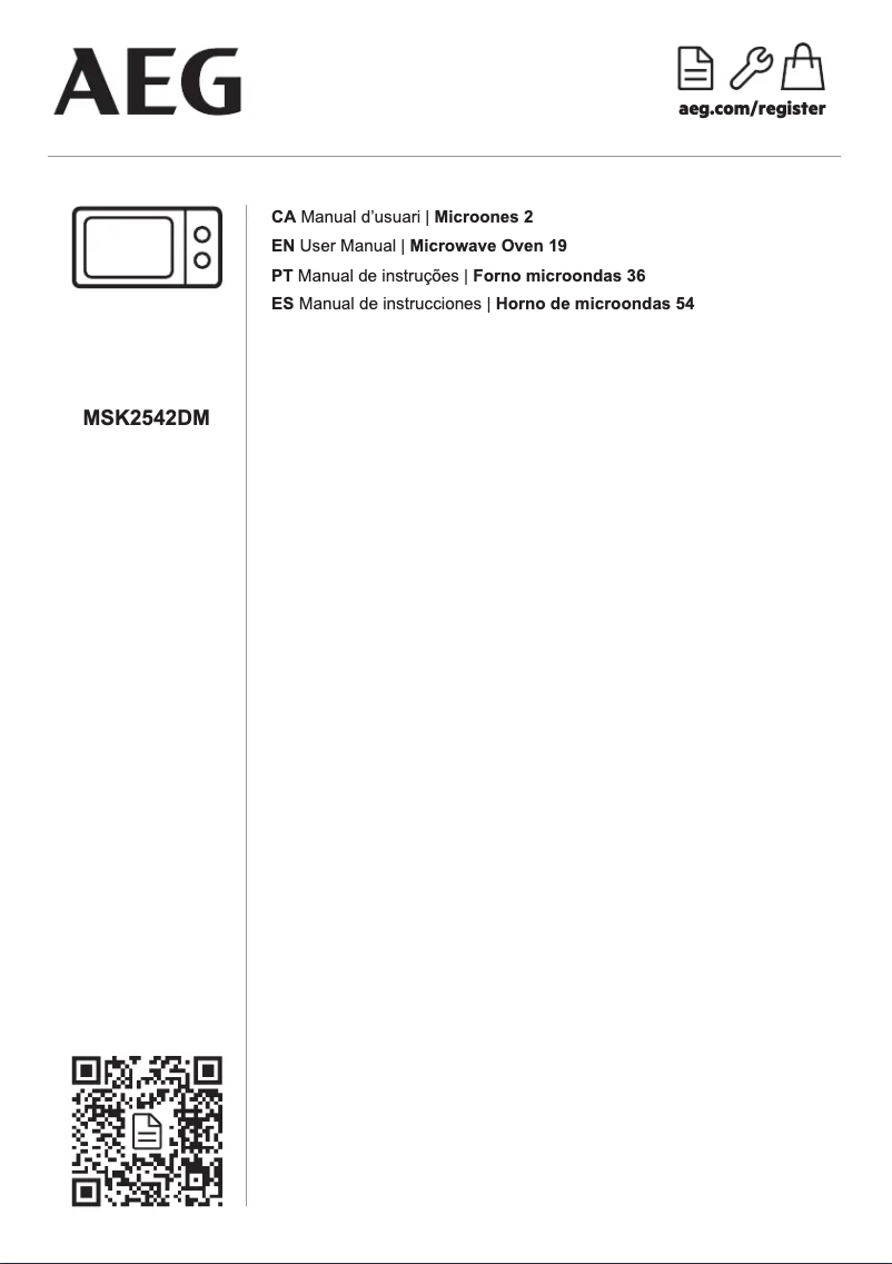 Imagen de la primera página del manual del dispositivo MSK2542DM