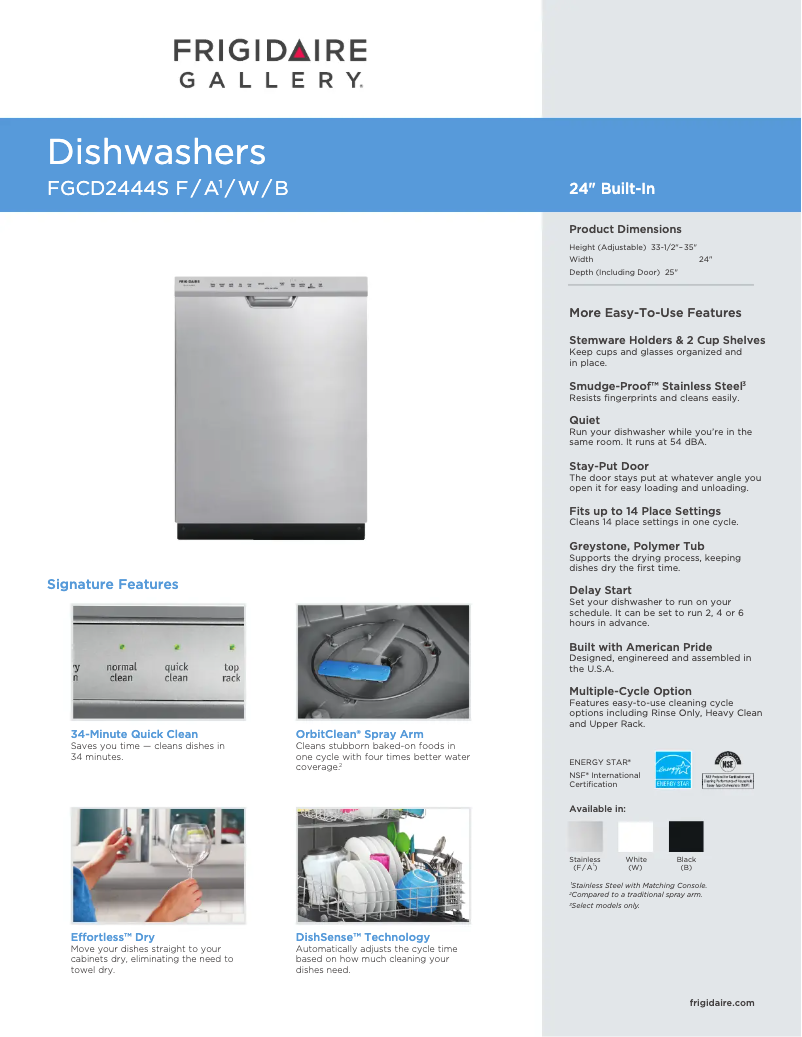 Imagen de la primera página del manual del dispositivo FGCD2444S