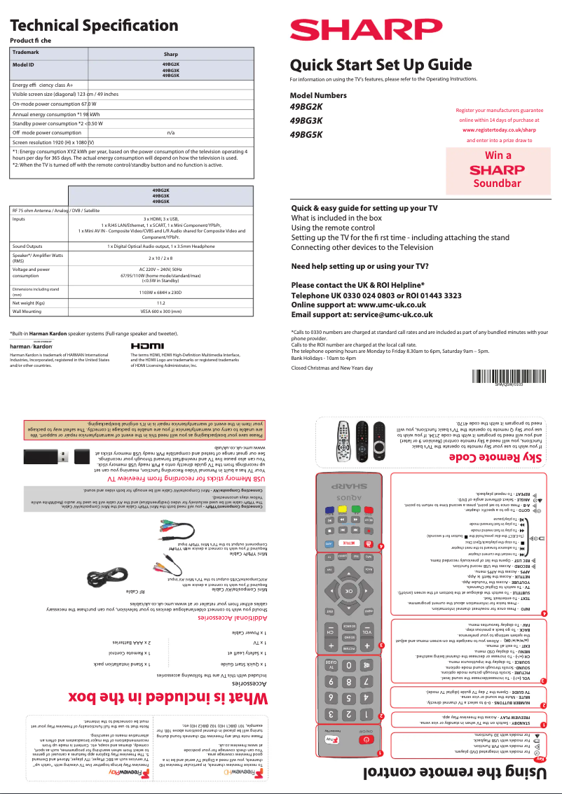 Página 1 del manual Manual de usuario Sharp 49BG5K