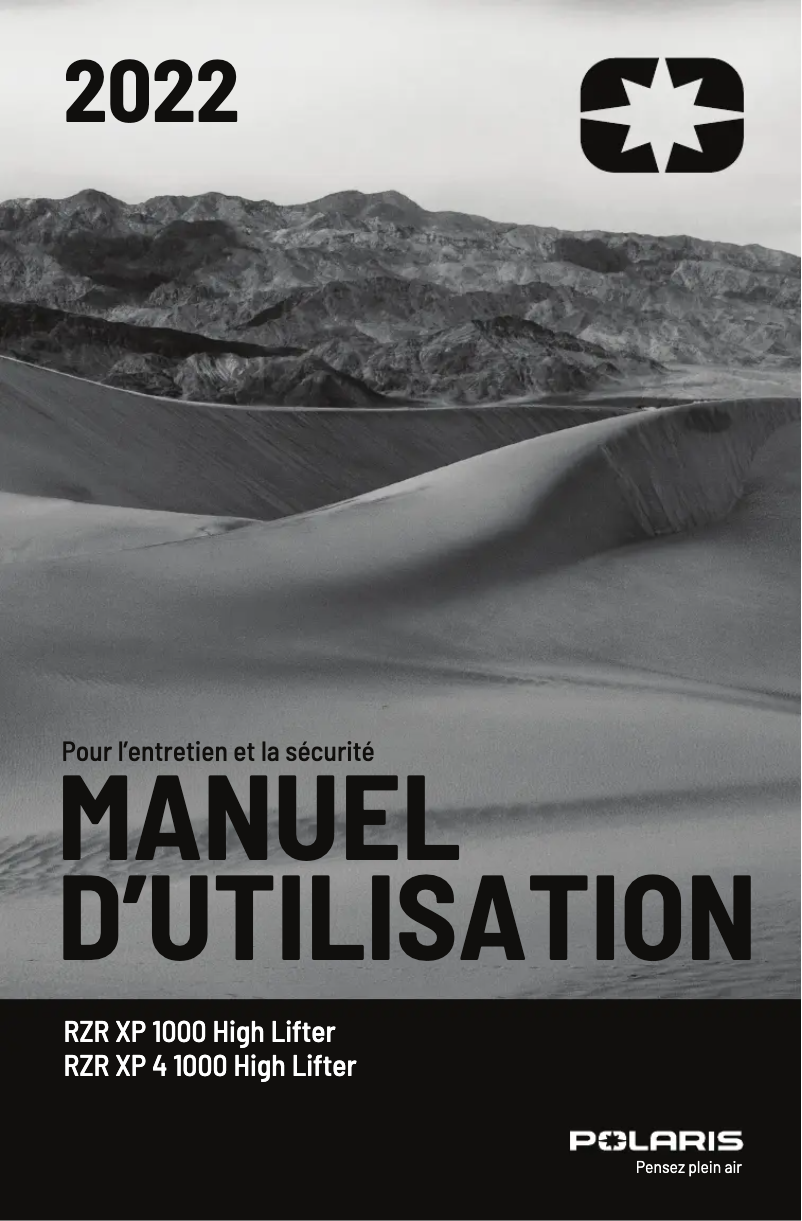 Imagen de la primera página del manual del dispositivo RZR XP 4 1000 High Lifter (2022)