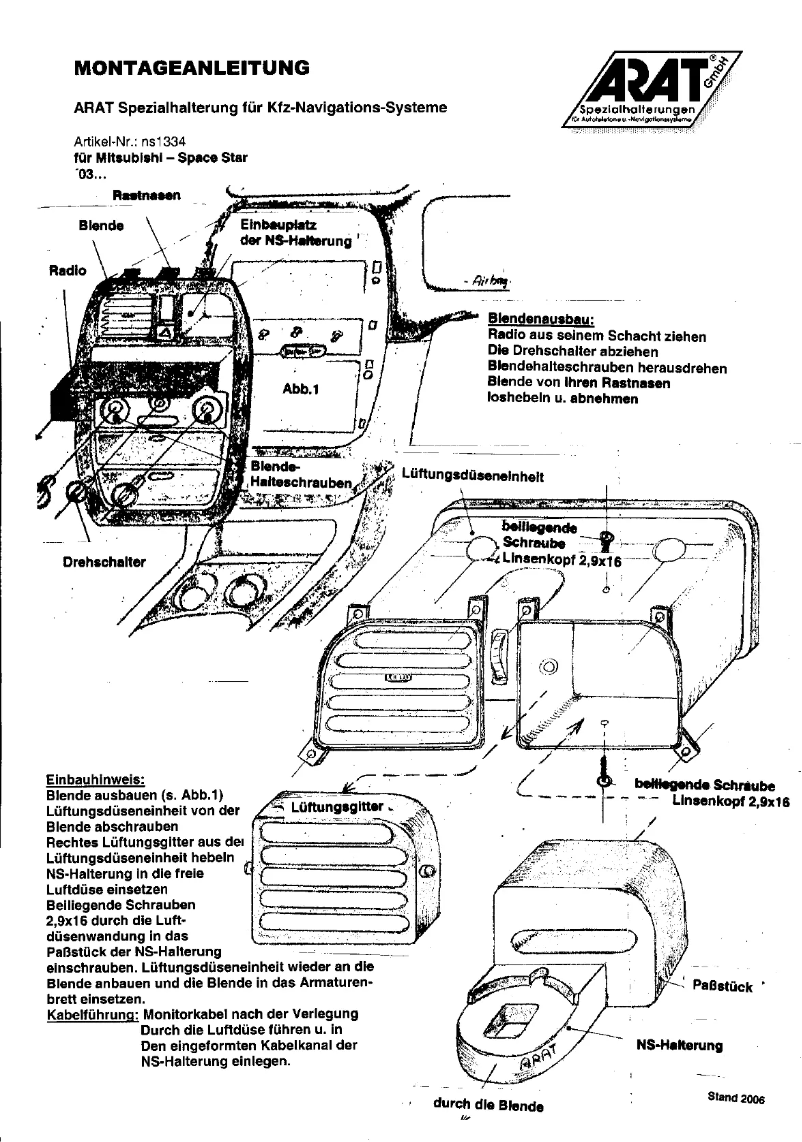 Página 1 del manual Manual de usuario Arat NS1334