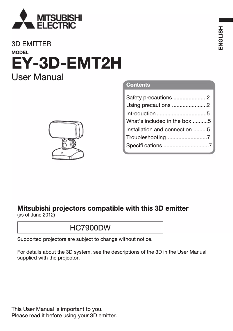 Imagen de la primera página del manual del dispositivo EY-3D-EMT2H