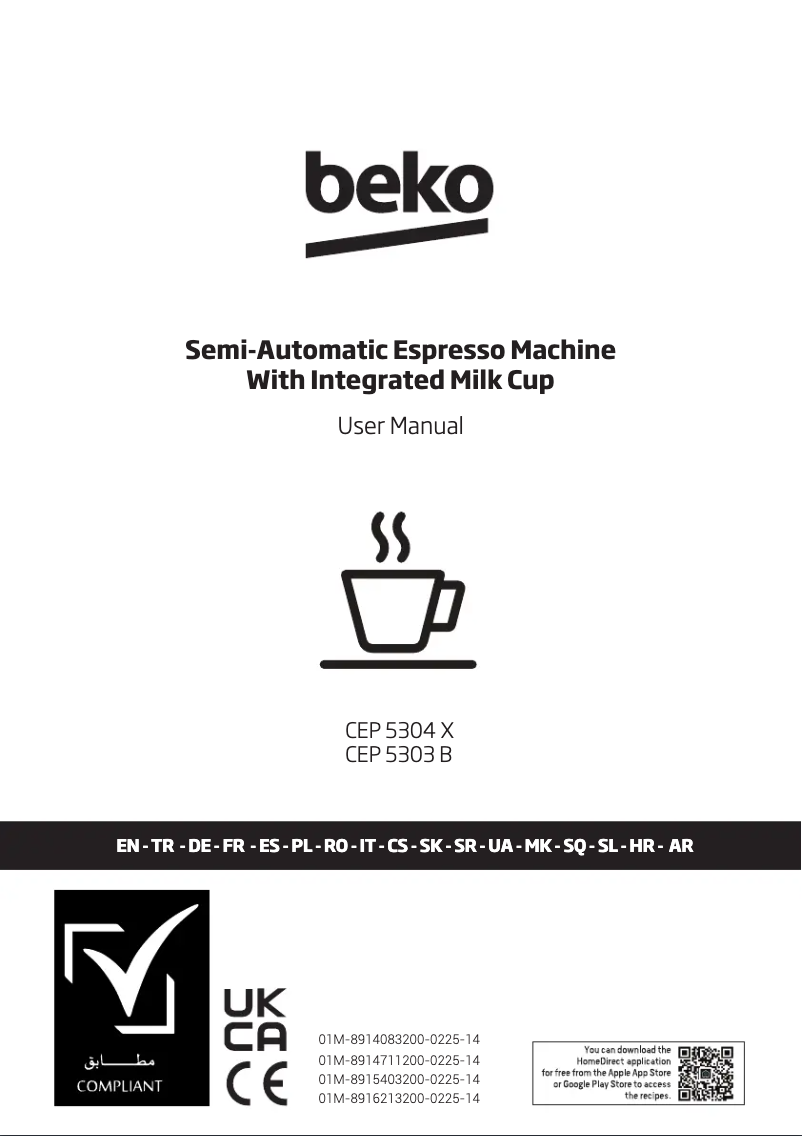 Página 1 del manual Manual de usuario Beko CEP 5304 X