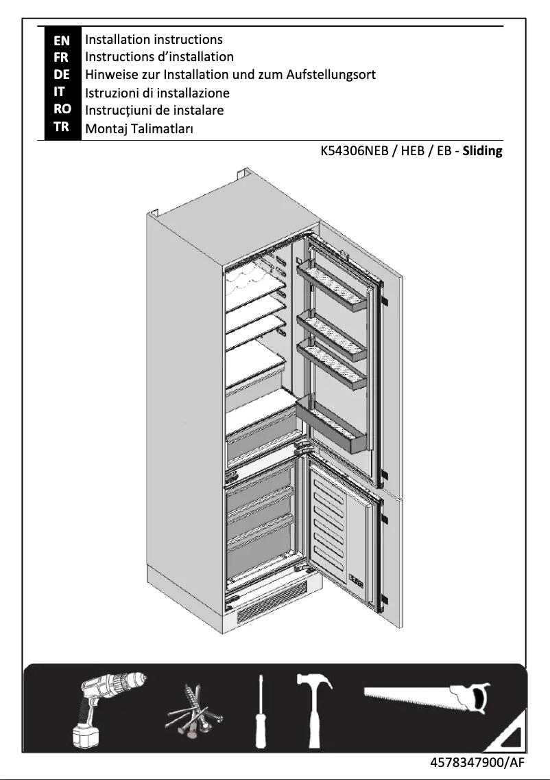 Página 1 del manual Guía de instalación Beko BCNA306E4SN