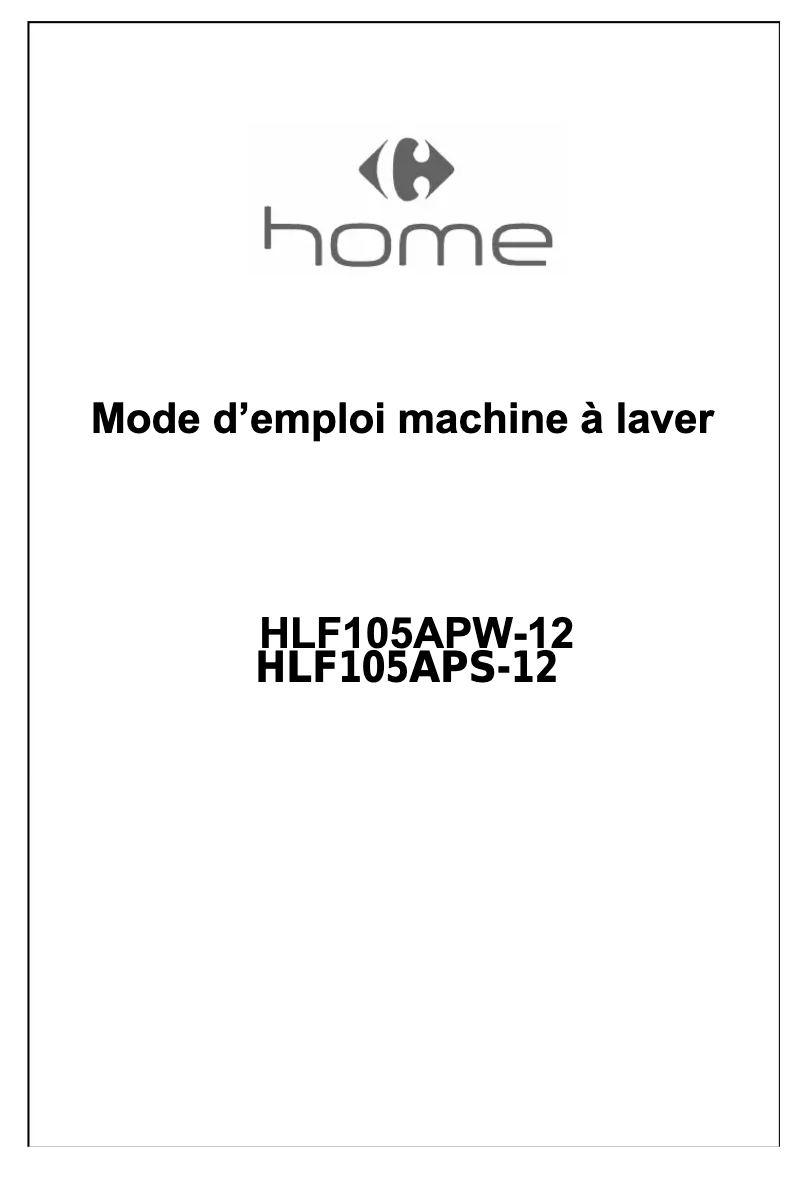 Página 1 del manual Manual de usuario Carrefour Home HLF105APW-12