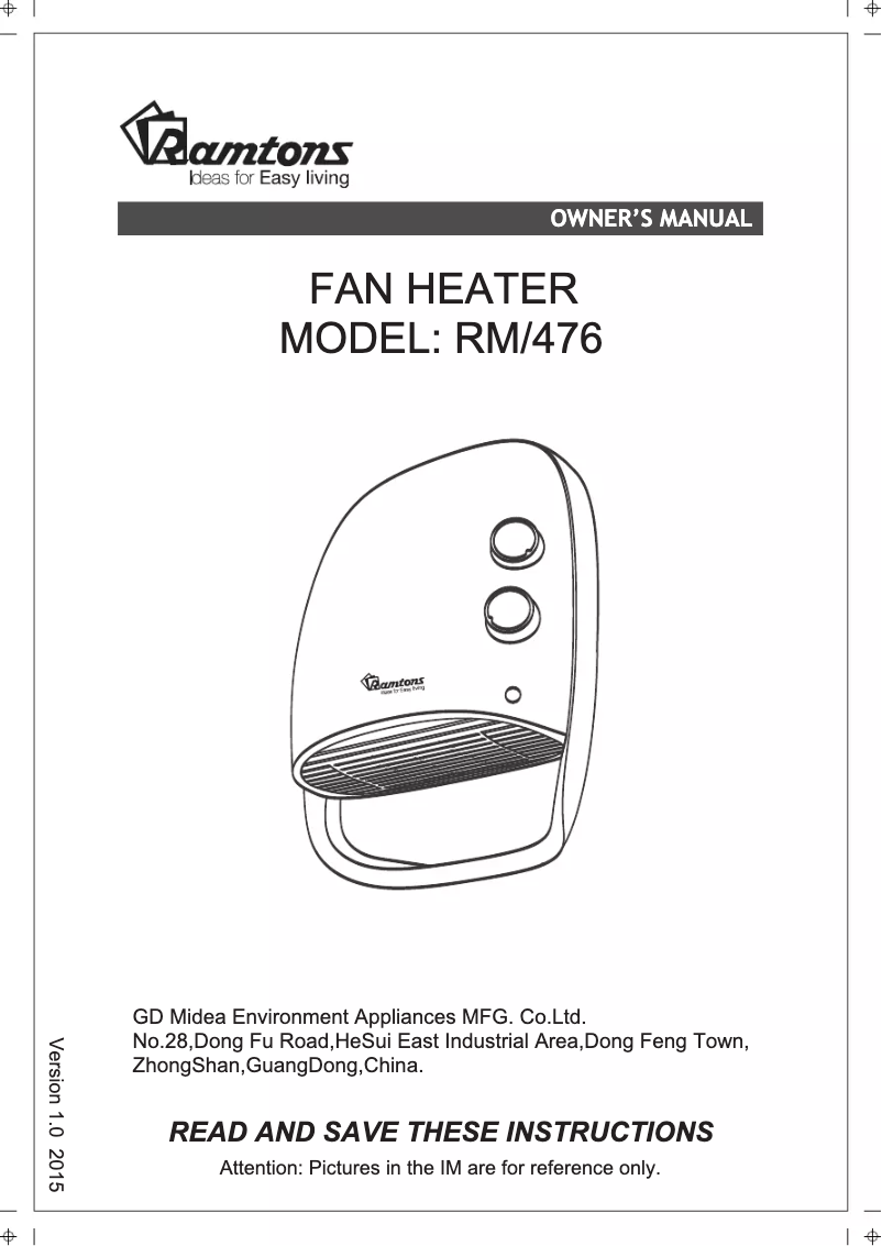 Página 1 del manual Manual de usuario Ramtons RM/476