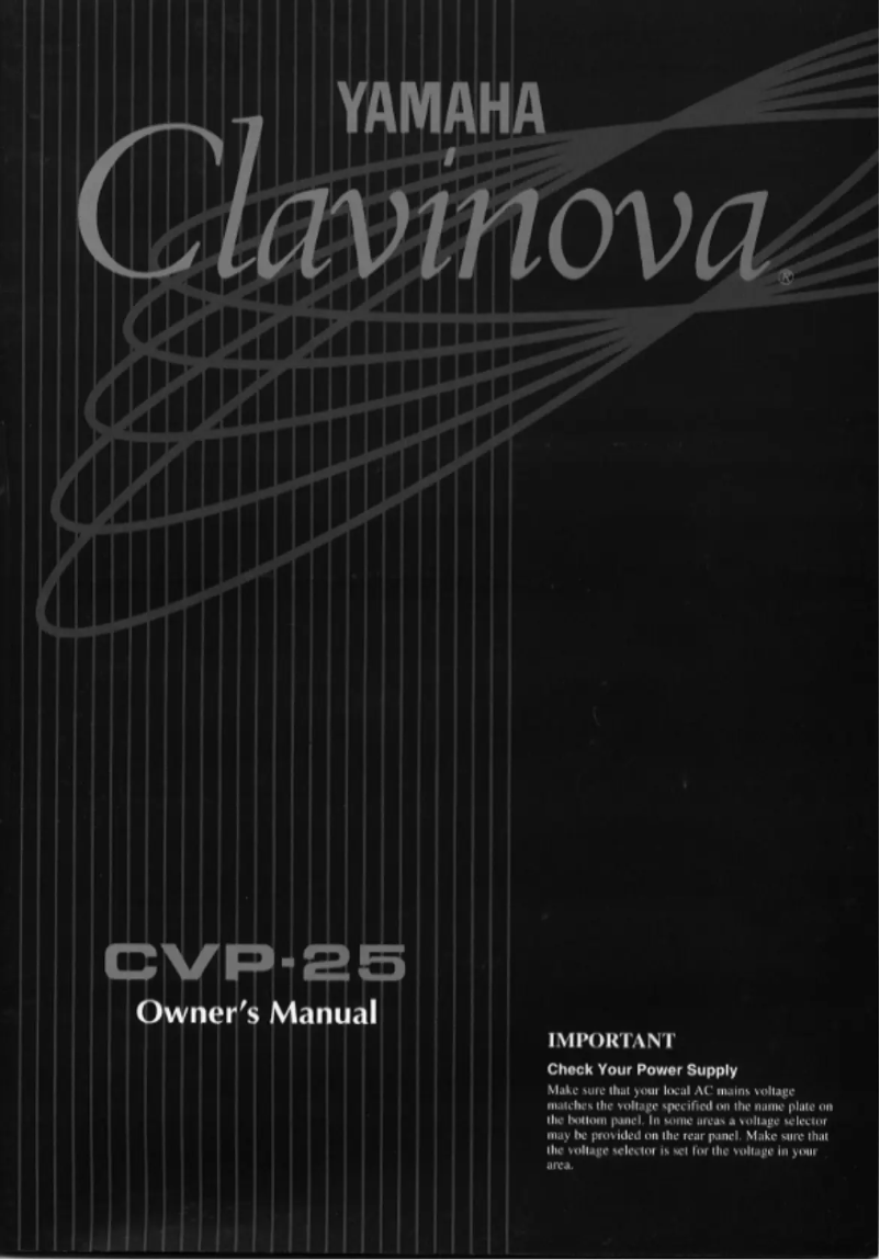 Página 1 del manual Manual de usuario Yamaha Clavinova CVP-25