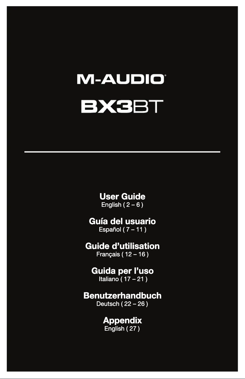 Página 1 del manual Manual de usuario M-Audio BX3