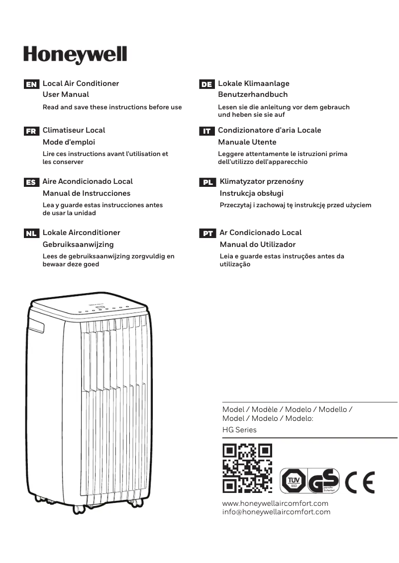 Página nº 1 - Manual de usuario Honeywell HG09CESAKG