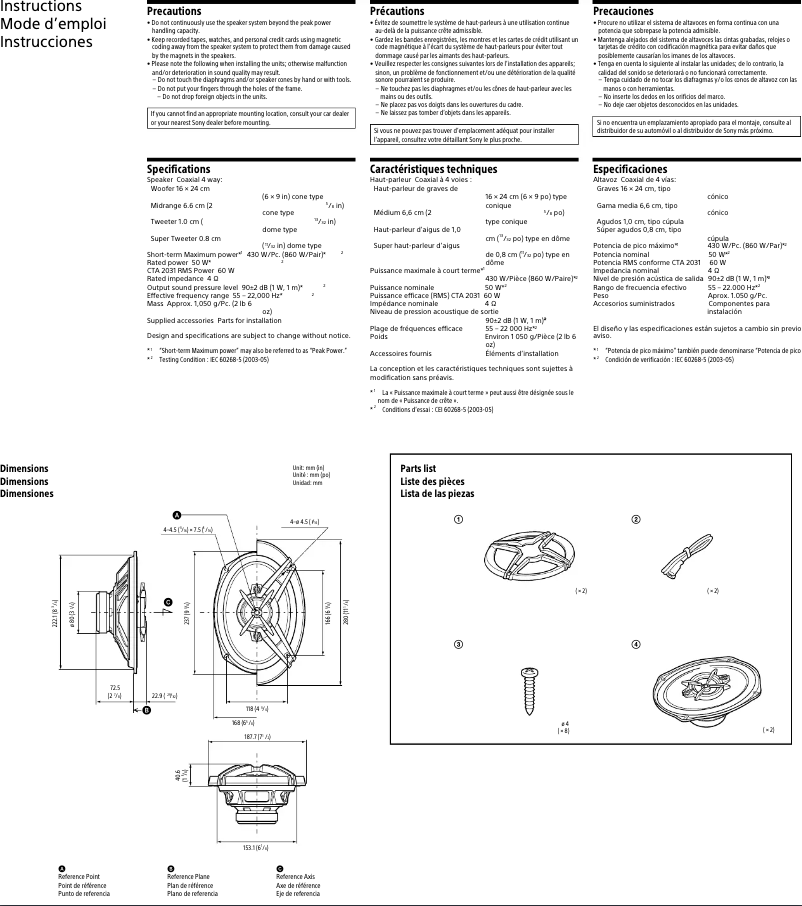 Imagen de la primera página del manual del dispositivo XS-R6946