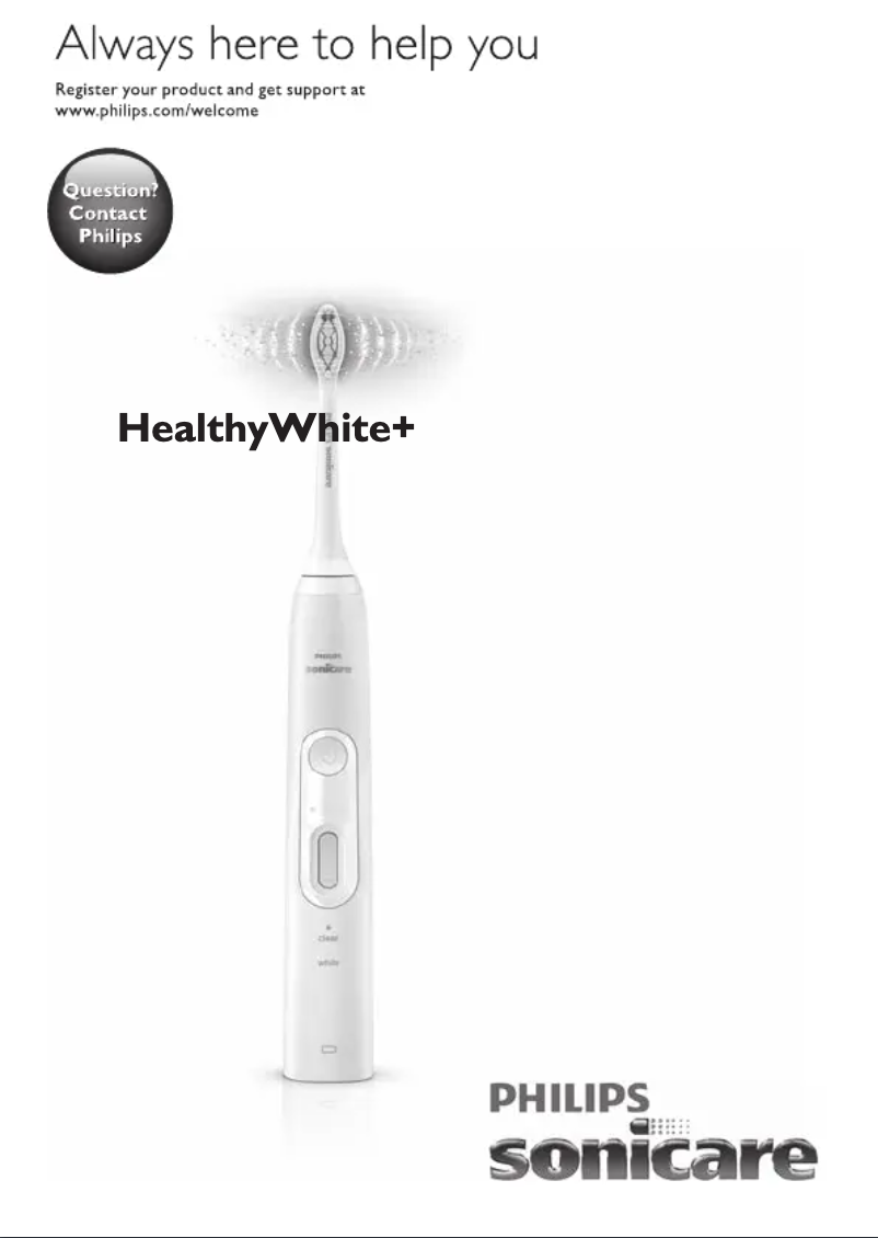 Página 1 del manual Manual de usuario Philips Sonicare HealthyWhite+ HX8912