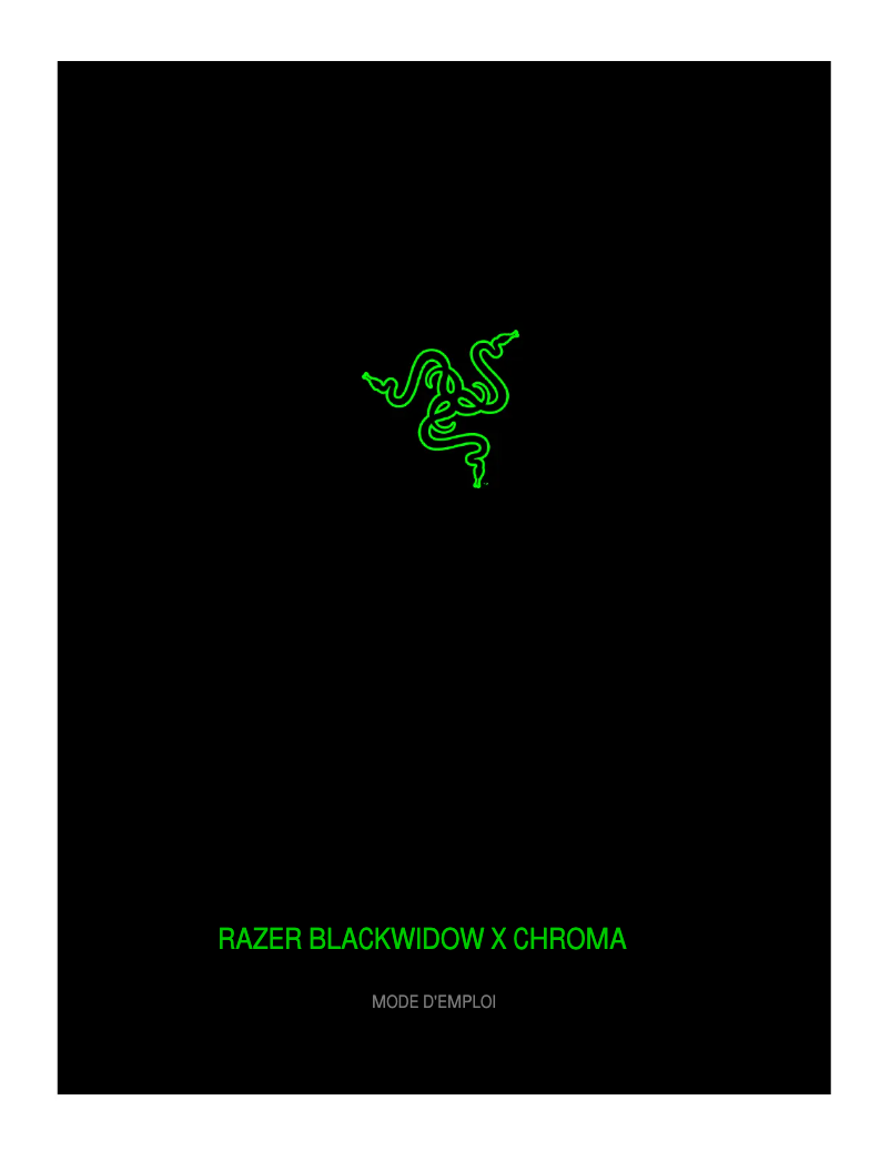 Página 1 del manual Manual de usuario Razer BlackWidow X Chroma