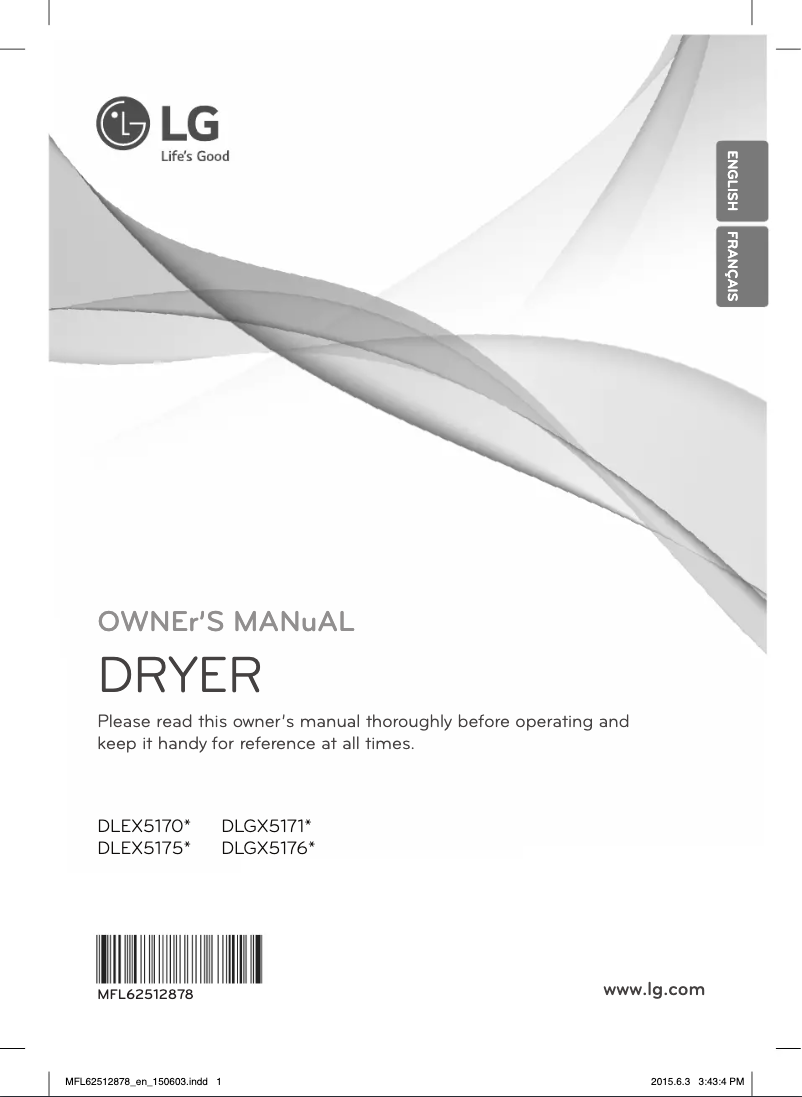 Imagen de la primera página del manual del dispositivo DLEX5170V