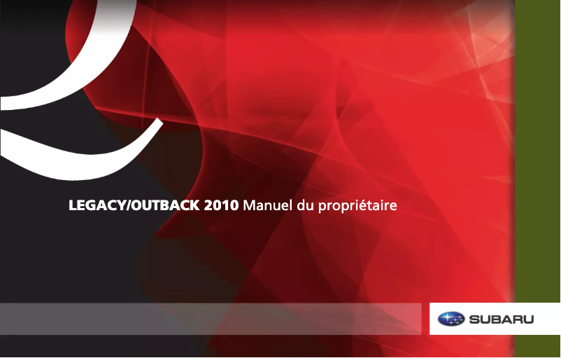 Página 1 del manual Manual de usuario Subaru Outback (2010)