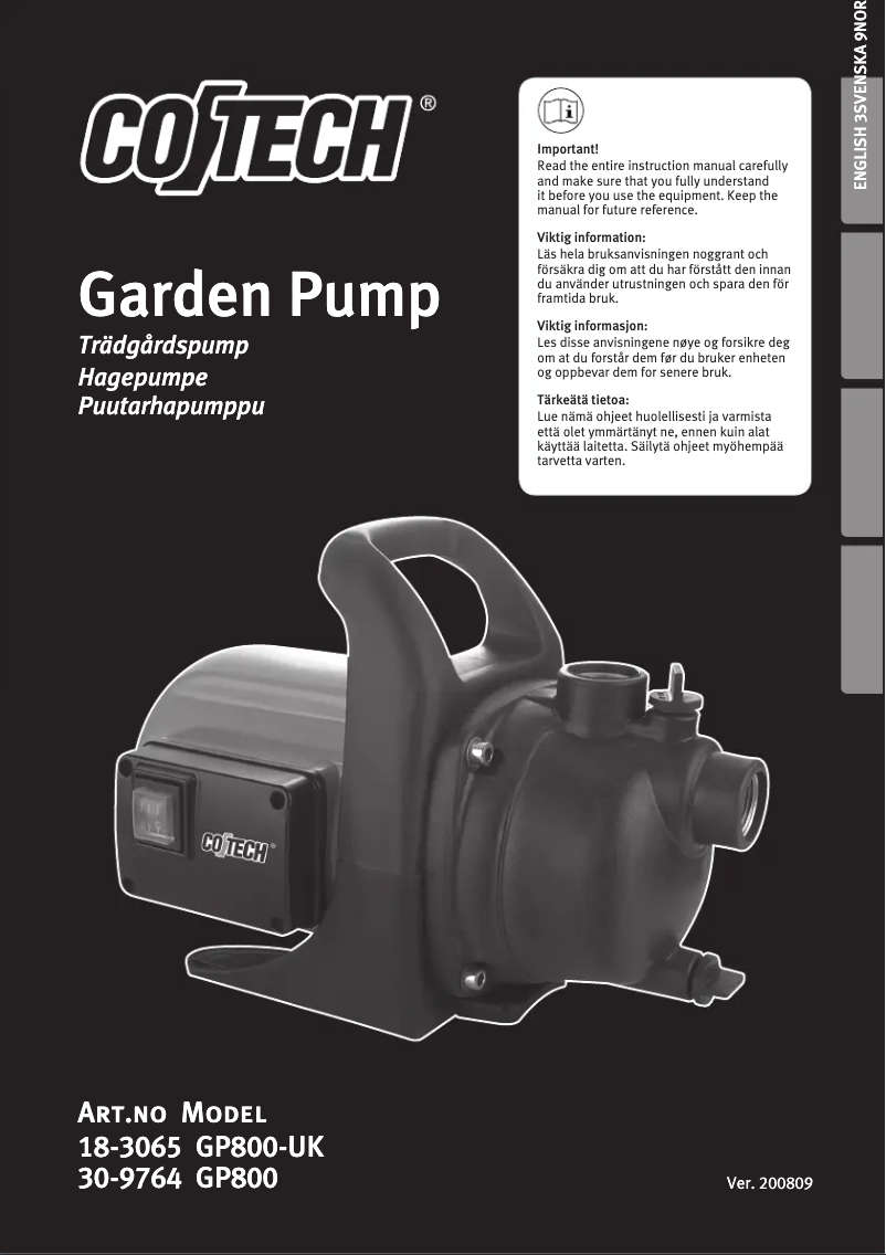 Página nº 1 - Manual de usuario Cotech GP800