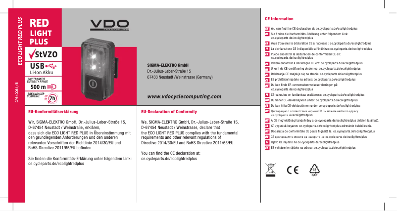 Imagen de la primera página del manual del dispositivo RED PLUS