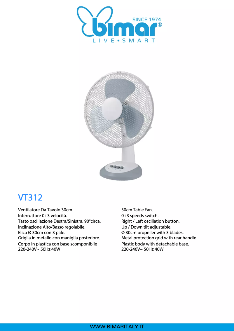 Página 1 del manual Manual de usuario Bimar VT312