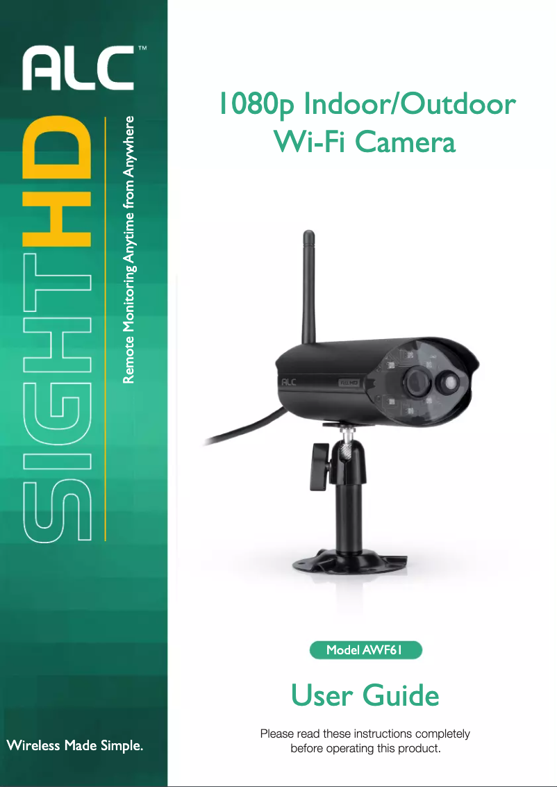 Página 1 del manual Manual de usuario ALC SightHD AWF61