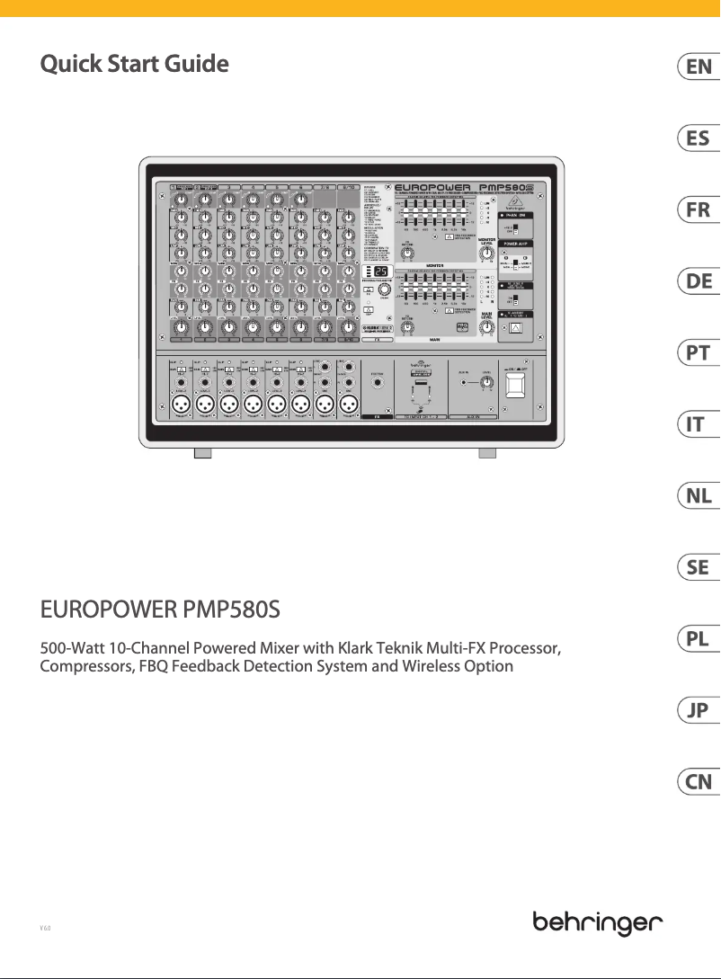 Imagen de la primera página del manual del dispositivo Europower PMP580S