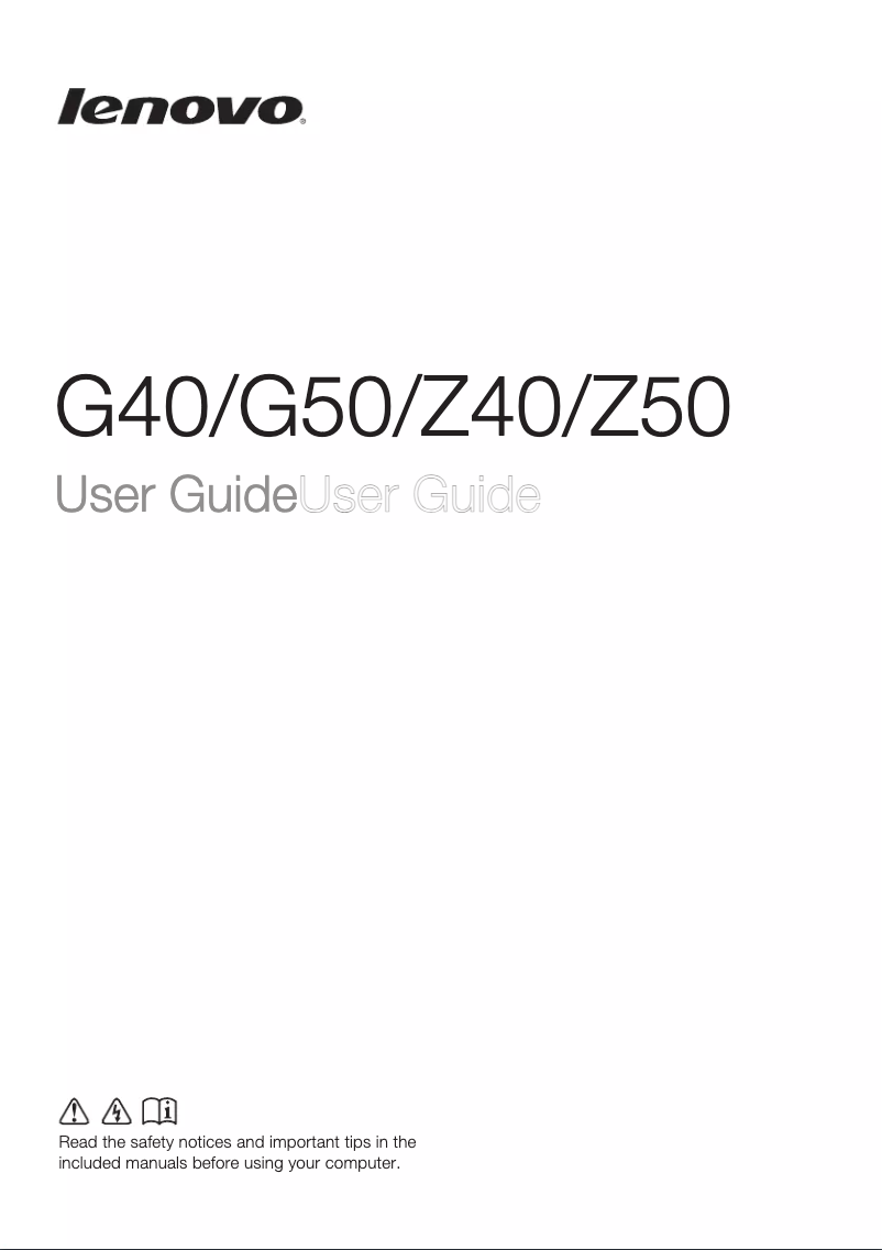 Imagen de la primera página del manual del dispositivo G50 30
