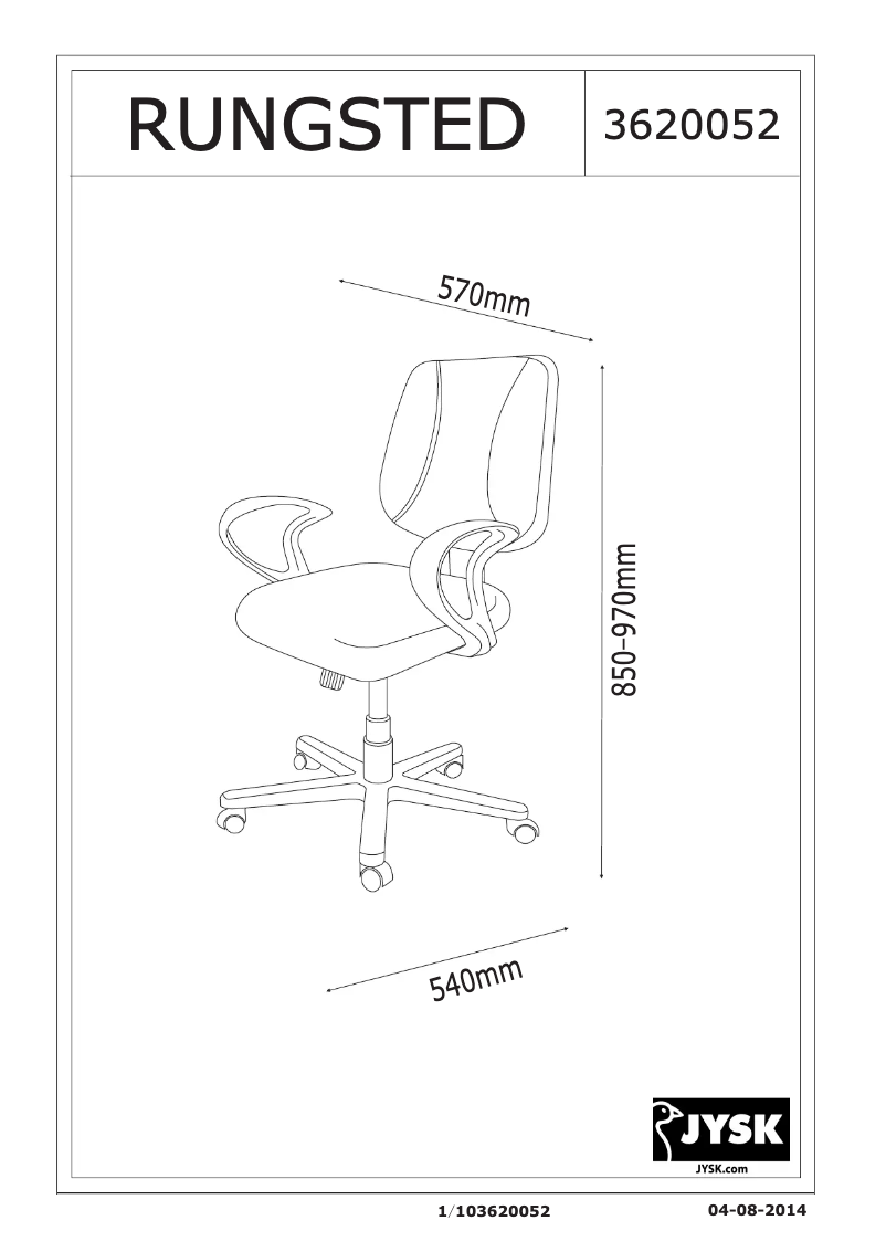 Página nº 1 - Manual de usuario JYSK Rungsted