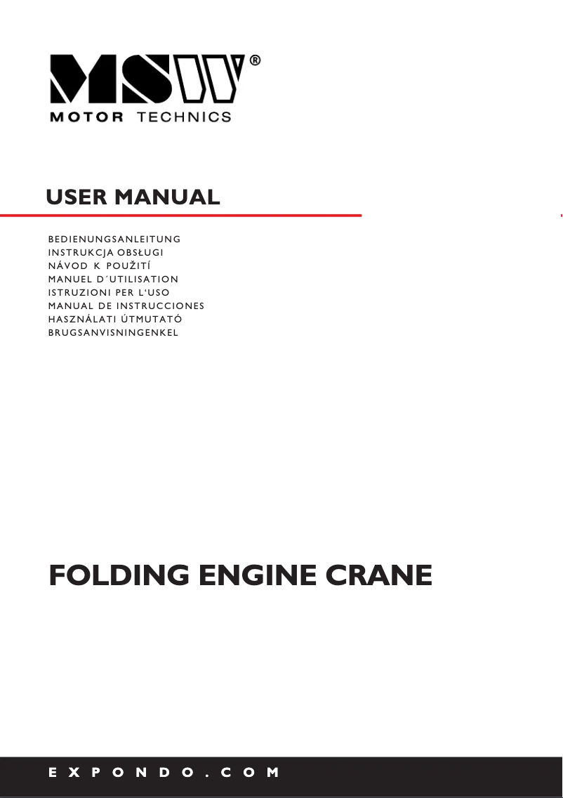 Página 1 del manual Manual de usuario MSW MSW-ECF1-01