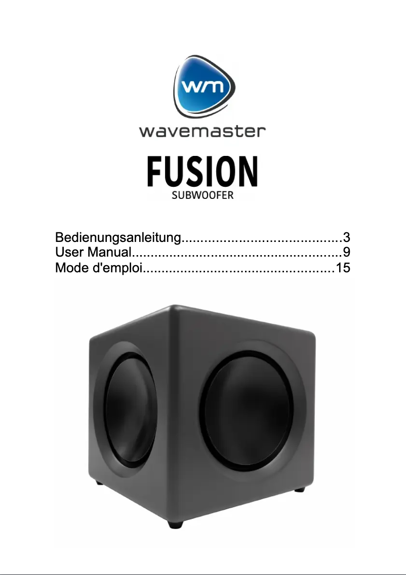 Página nº 1 - Manual de usuario Wavemaster Fusion
