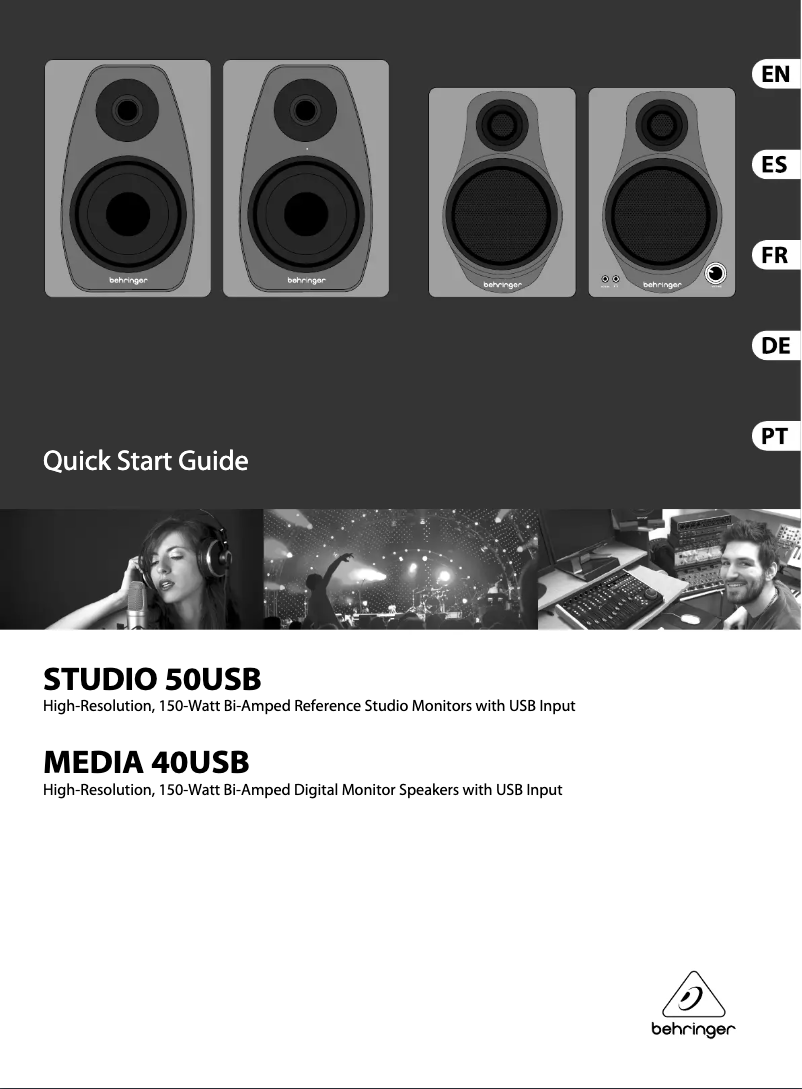 Página 1 del manual Manual de usuario Behringer Media 40usb