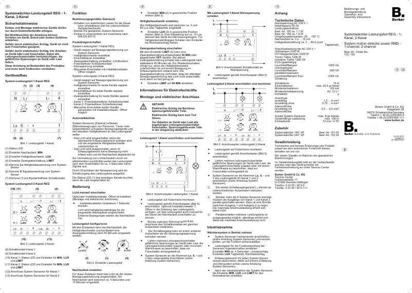 Página 1 del manual Manual de usuario Berker 159