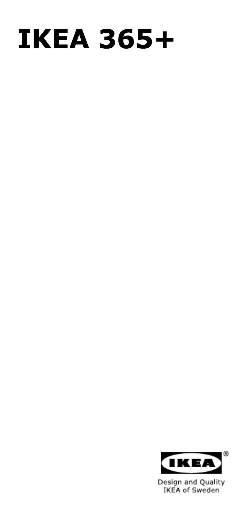 Página 1 del manual Manual de usuario Ikea 365+ 104.846.91
