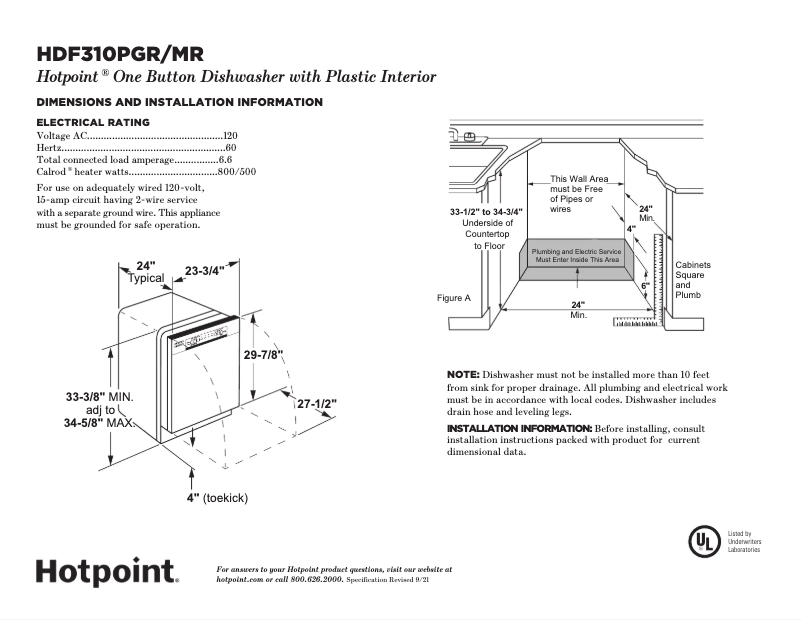 Imagen de la primera página del manual del dispositivo HDF310PMRSH