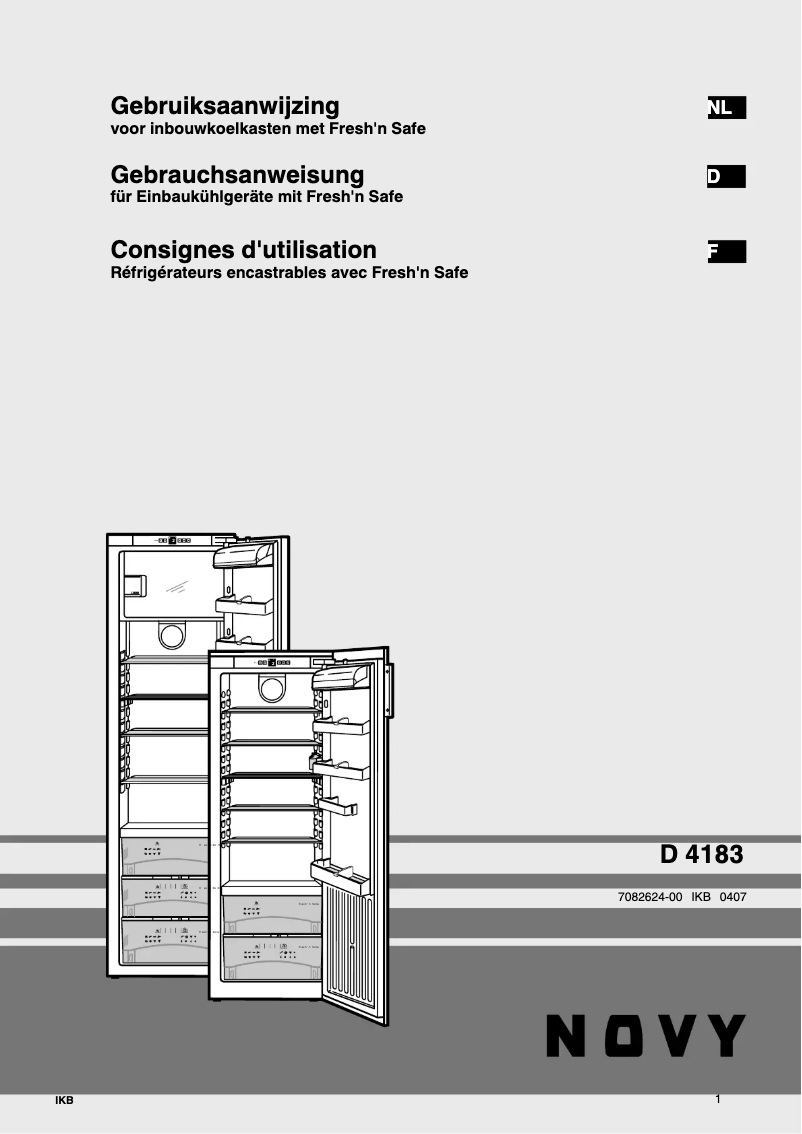 Página 1 del manual Manual de usuario Novy D 4183