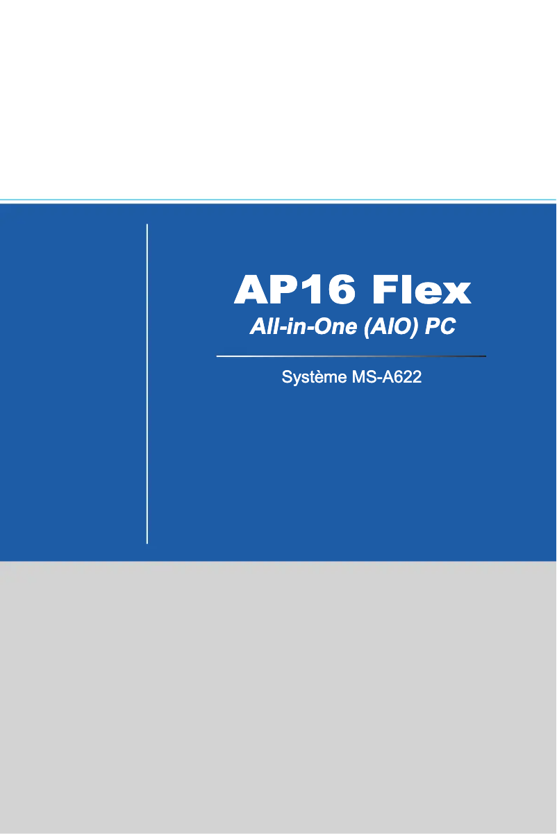 Página nº 1 - Manual de usuario MSI Wind Top AP16 FLEX-030XEU