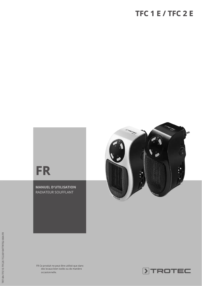 Imagen de la primera página del manual del dispositivo TFC 1 E