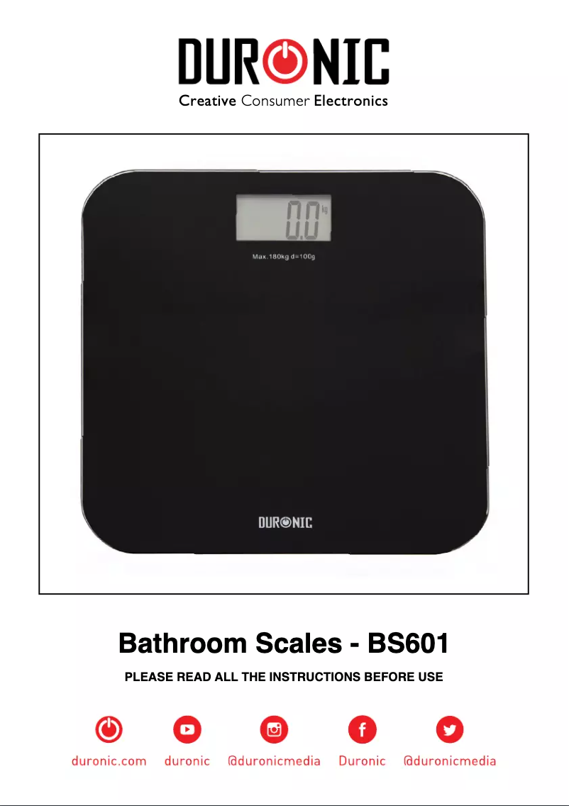 Página 1 del manual Manual de usuario Duronic BS601