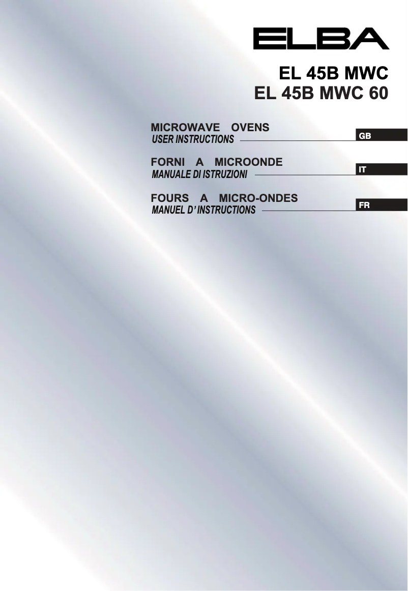 Imagen de la primera página del manual del dispositivo EL 45B MWC