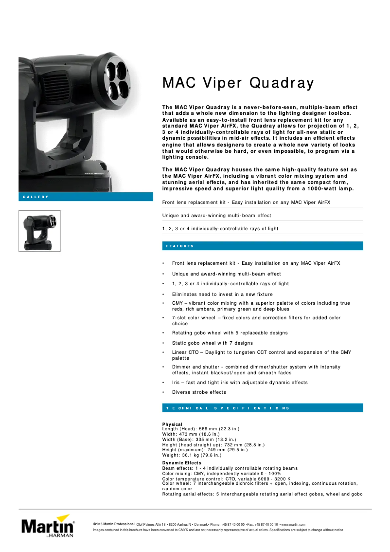 Imagen de la primera página del manual del dispositivo MAC Viper Quadray