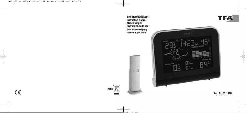 Imagen de la primera página del manual del dispositivo Sphere 35.1148