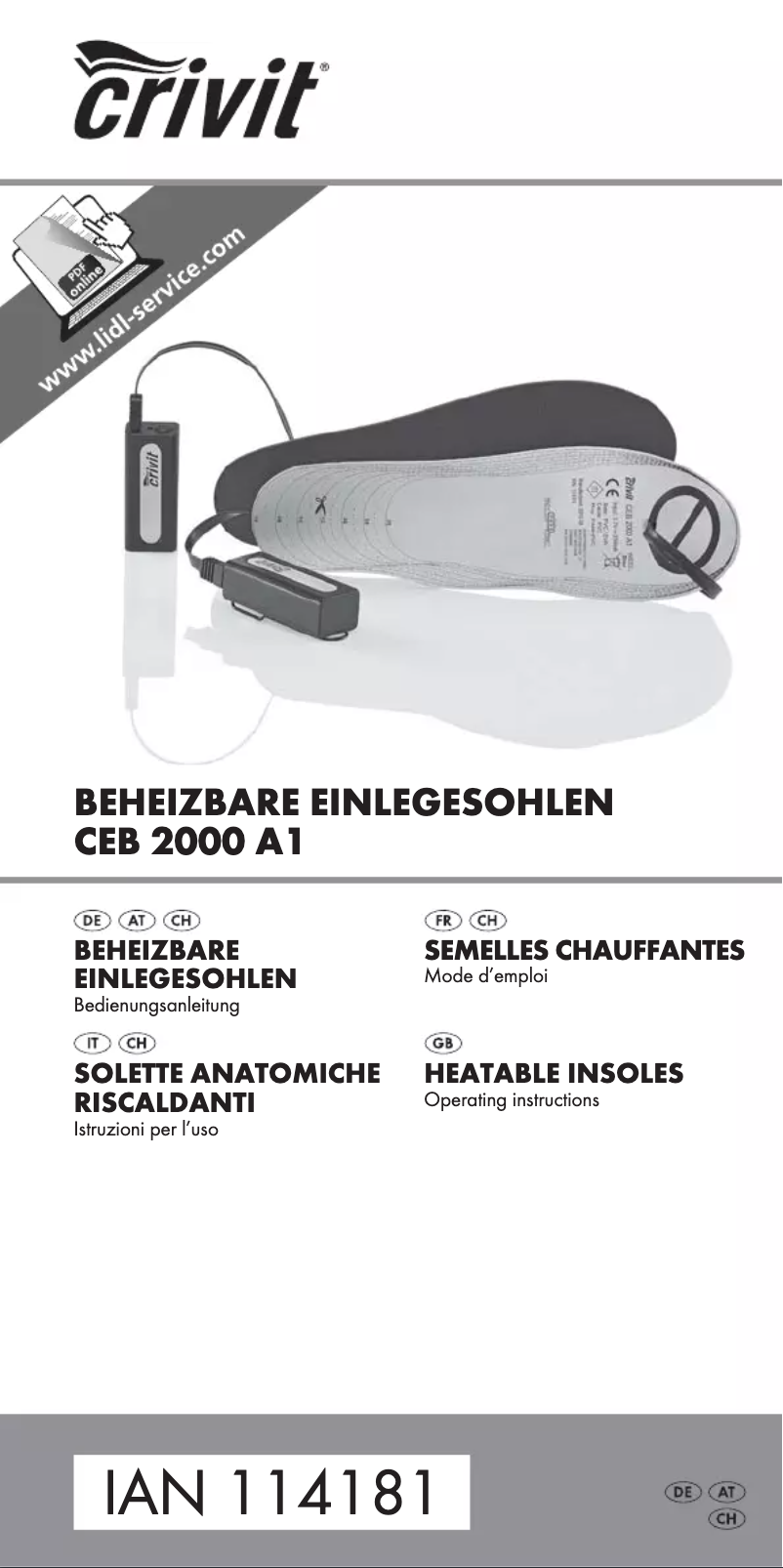 Página nº 1 - Manual de usuario Crivit IAN 114181