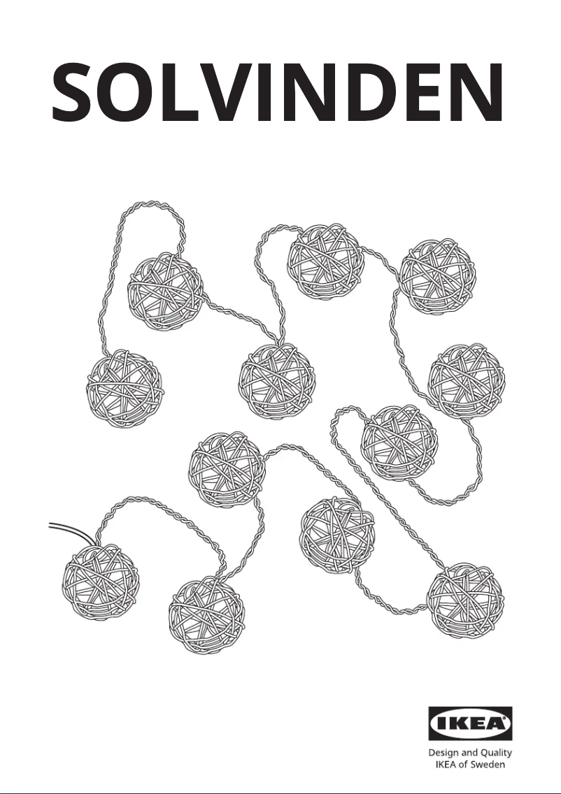 Página 1 del manual Manual de usuario Ikea SOLVINDEN 105.705.99