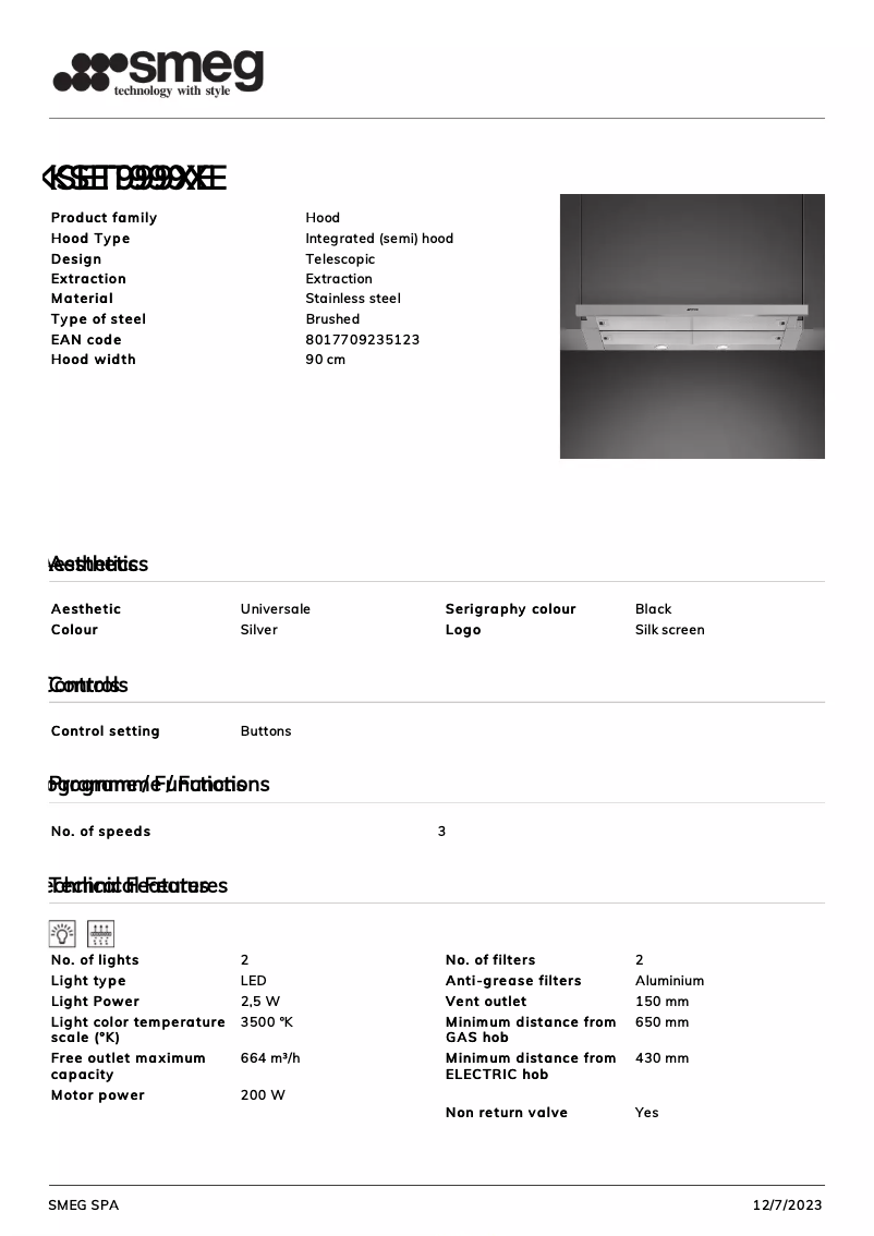 Imagen de la primera página del manual del dispositivo KSET999XE