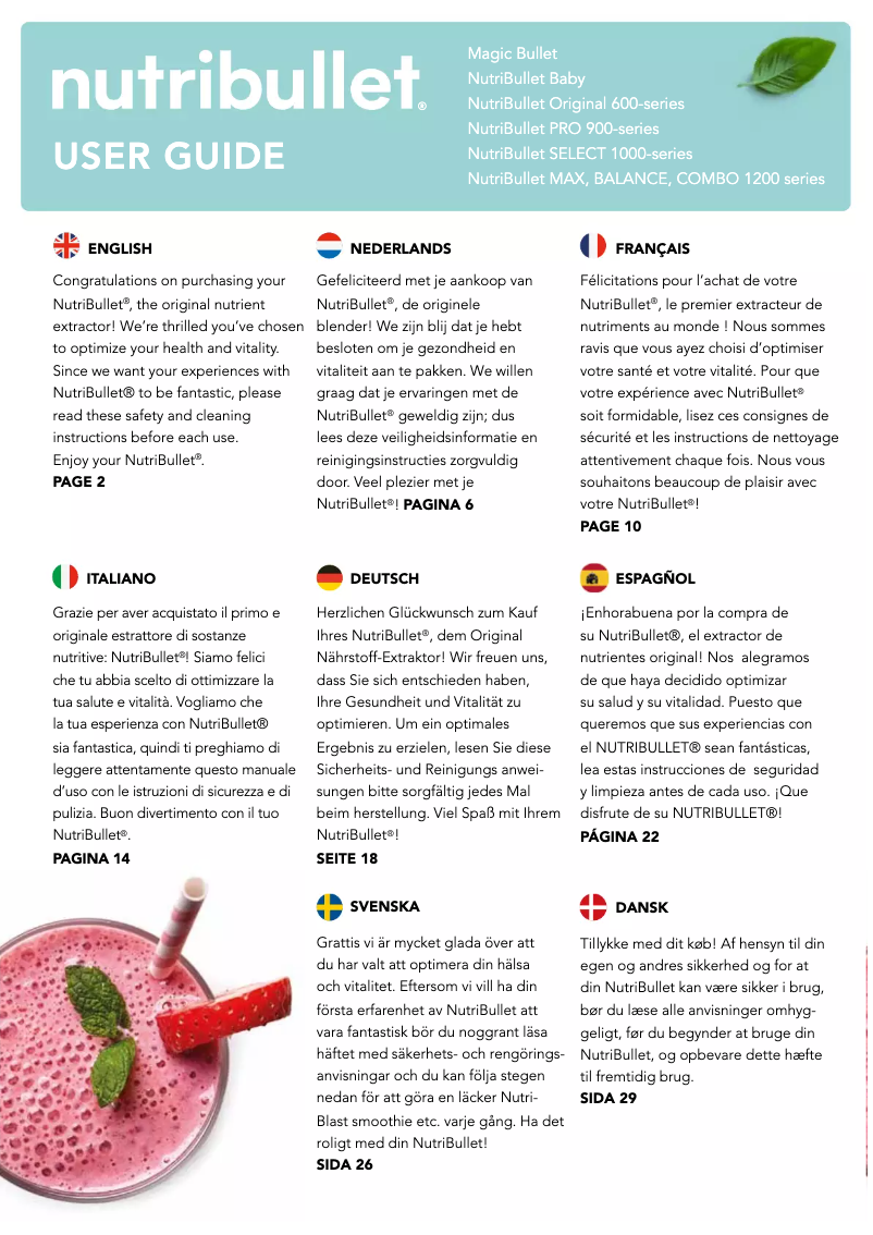 Imagen de la primera página del manual del dispositivo PRO