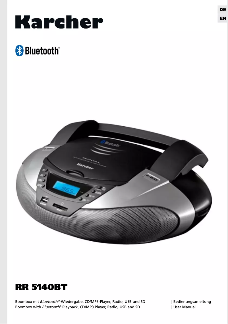 Imagen de la primera página del manual del dispositivo RR 5140BT