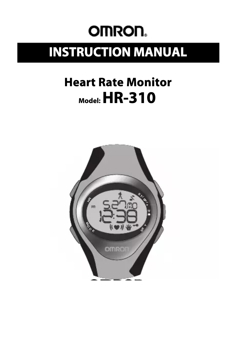 Imagen de la primera página del manual del dispositivo HR-310