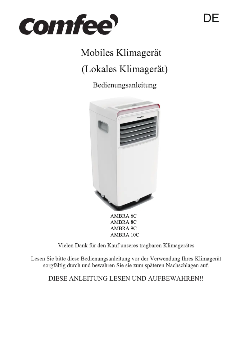 Página 1 del manual Manual de usuario Comfee AMBRA 9C