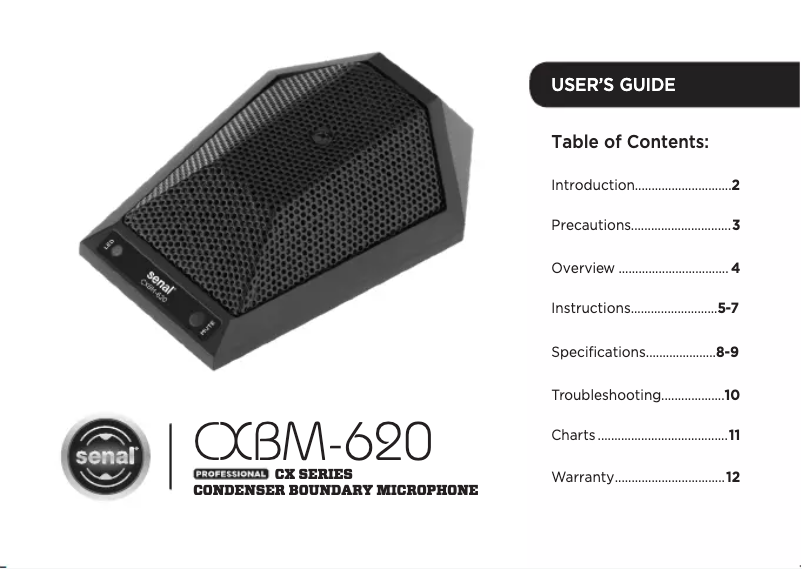 Imagen de la primera página del manual del dispositivo CXBM-620