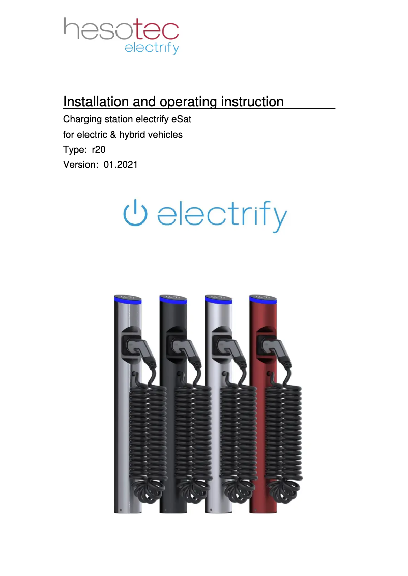 Página 1 del manual Manual de usuario Hesotec electrify eSat r20