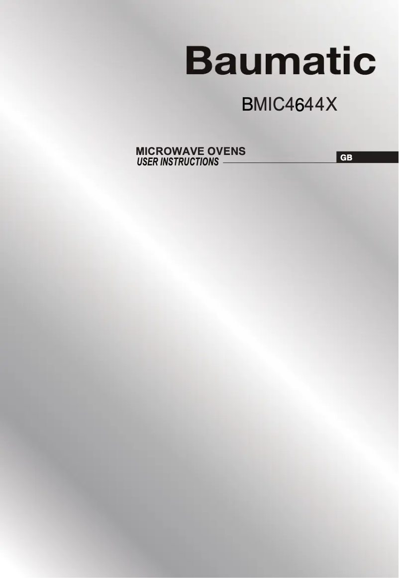 Página 1 del manual Manual de usuario Baumatic BMIC4644X