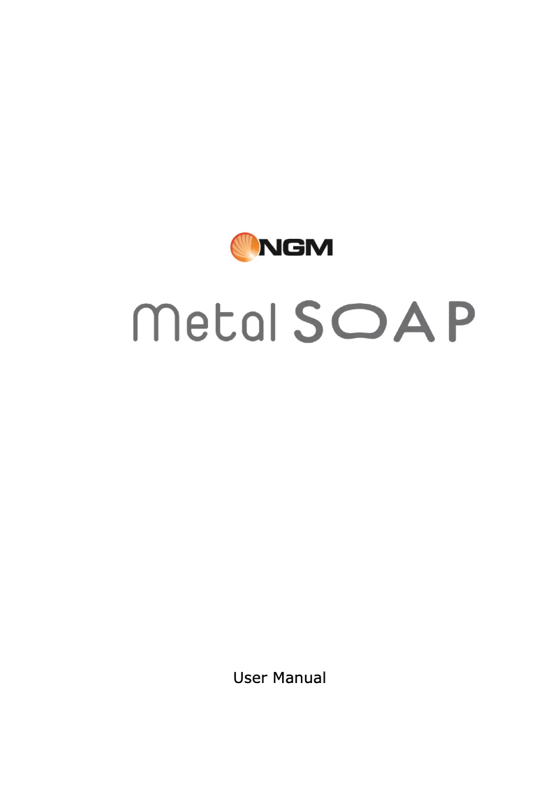 Imagen de la primera página del manual del dispositivo Metal Soap