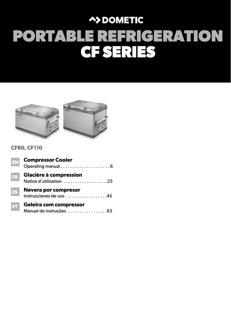 Imagen de la primera página del manual del dispositivo CF 80